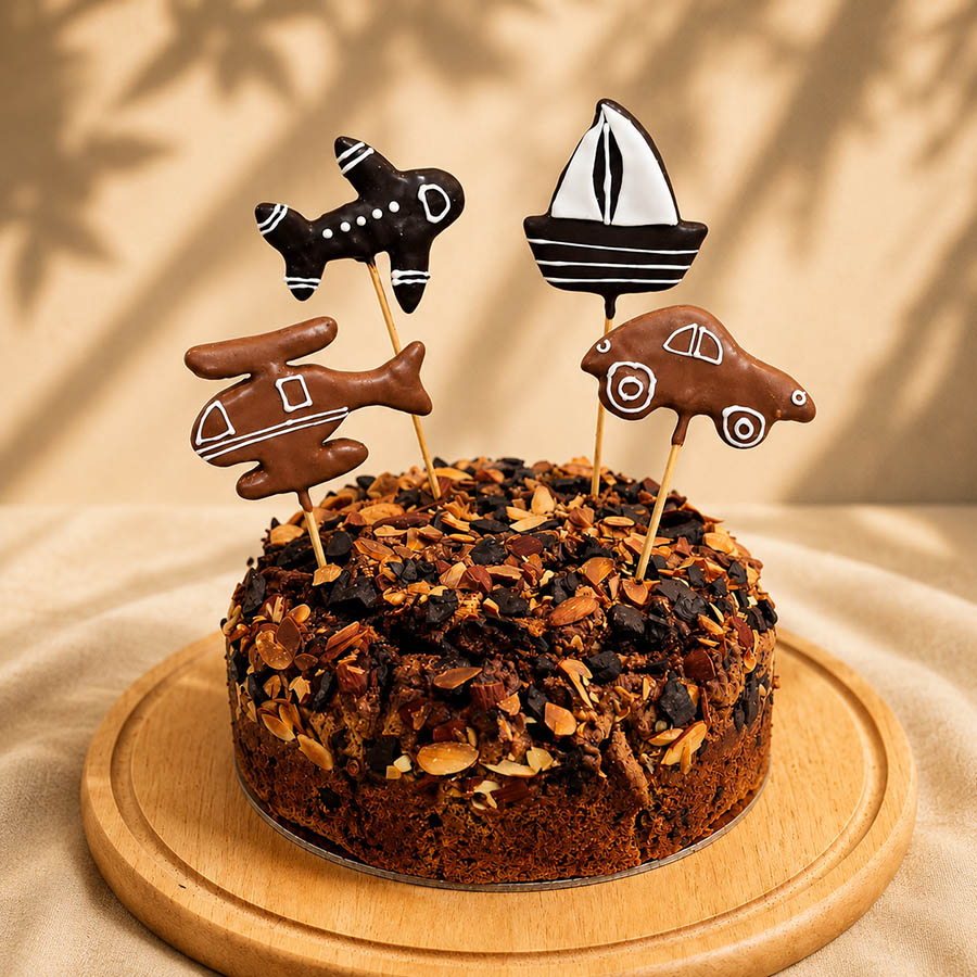 Theme - Transport Theme Birthday Cake
