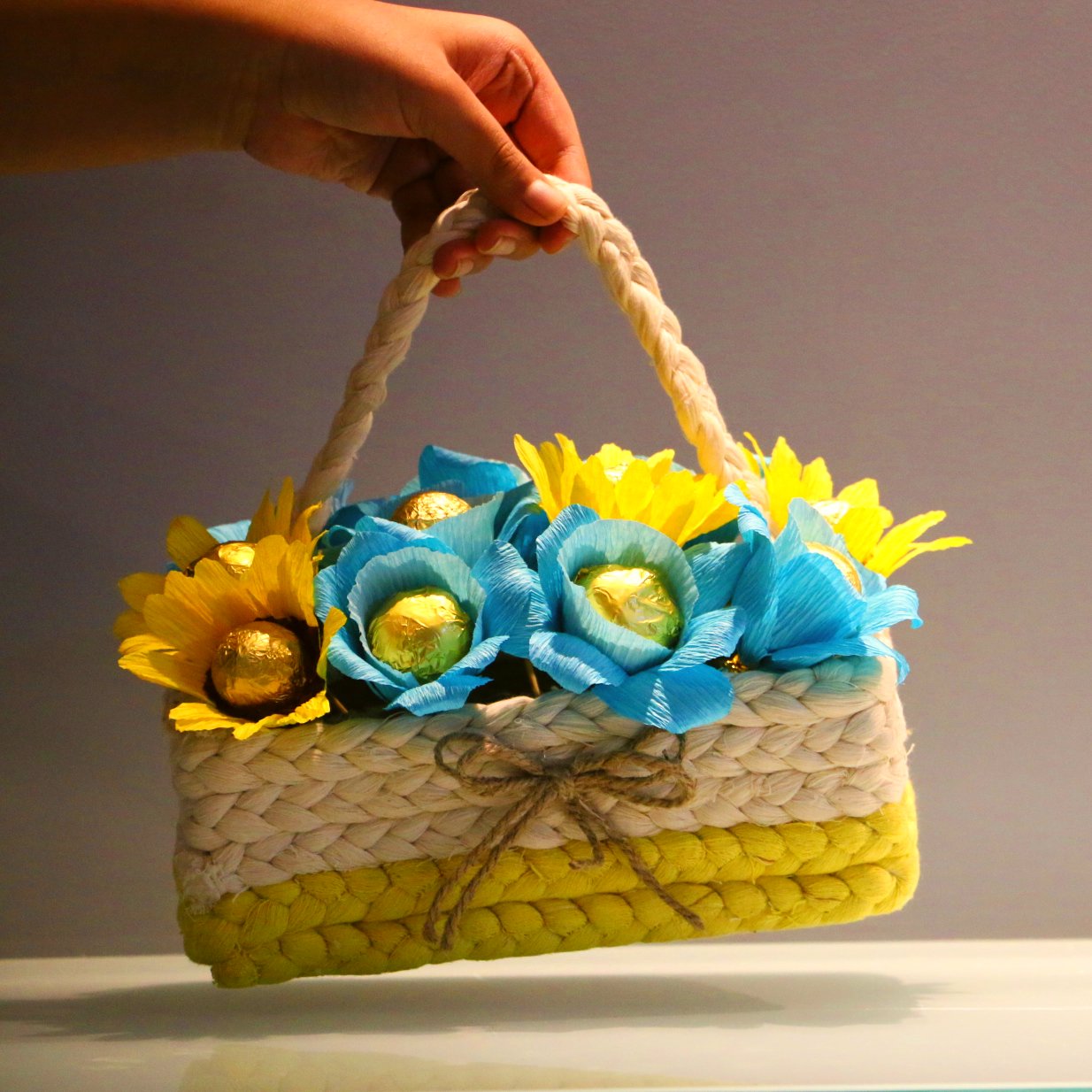 Baby Shower - Basketful - Blue and Yellow